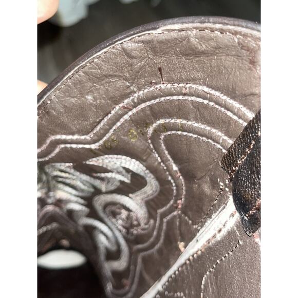 RARE EL General Black & Brown Leather Western Boots Made in Mexico Men's 9 - Picture 7 of 10